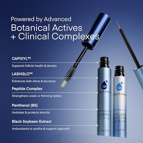 Enhancing Lash & Brow Serum Duo ? Eyelash and Eyebrow Growth Serum Set for Fuller, Longer-Looking Lashes & Brows ? Made in Korea, Clean & Effective Formula, Gift-Ready Packaging