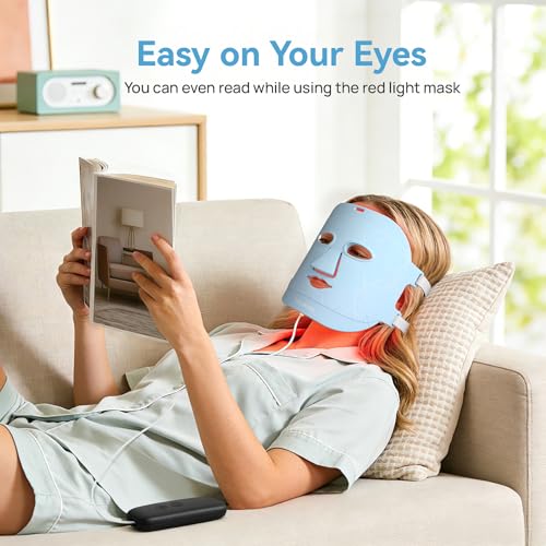Aglaia LED Face Mask for Wrinkles & Acne - Infrared Red & Blue Light Therapy