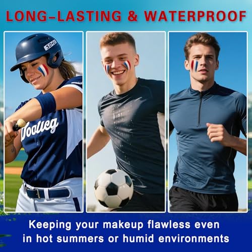 3-in-1 Face Paint Stick for Sports Fans - France Colors