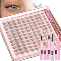 Brown Eyelash Clusters Kit with Bond & Seal - 8-16MM DIY Lashes