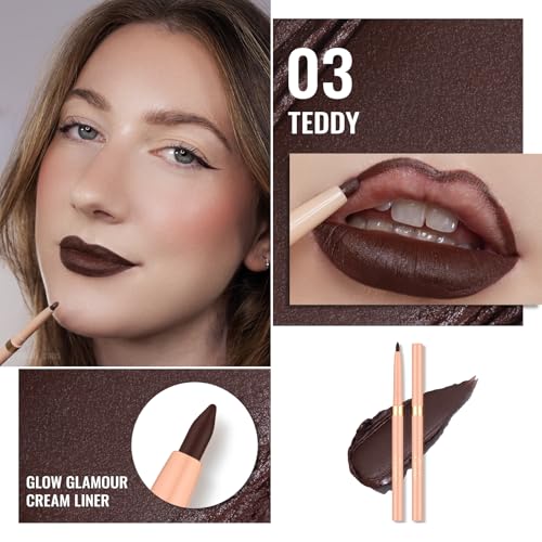 Oulac Brown Lip Liner Pencil - Waterproof & Retractable
