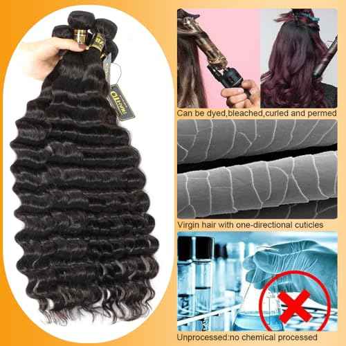 QTHAIR 16A Peruvian Virgin Hair Loose Wave 28 28 inch 200g 100% Unprocessed Loose Deep Wave Peruvian Human Hair Weave 2 Bundles Natural Color Bundles Human Hair