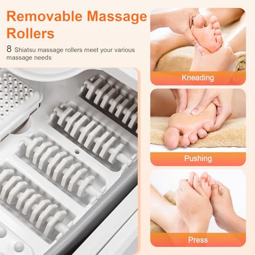 Collapsible Foot Spa Bath Massager with Heat & Bubble Jets