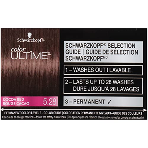 Schwarzkopf Color Ultime Hair Color Cream, 5.28 Cocoa Red (Packaging May Vary)