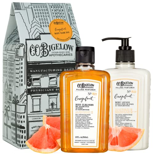 C.O. Bigelow Grapefruit Apothecary Duo Skin Care Gift Set, Body Wash & Body Lotion, Liquid Soap & Moisturizing Lotion, Set of 2, 10 Fl Oz