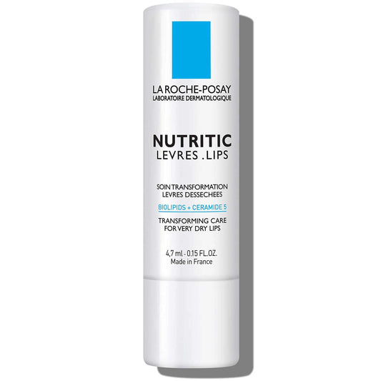 La Roche-Posay Nutritic Lip Balm for Very Dry Lips, Soothes and Repairs Chapped Lips with Shea Butter and Ceramides, 0.15 Fl Oz (Pack of 1)