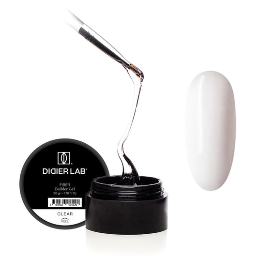 DIDIER LAB Fiber Builder Gel Clear – Self-Leveling HEMA-Free Builder Gel for Nails - Ultra-Strong LED UV Fiberglass Nail Builder Gel for Nail Repair Refills and Nail Extensions - 1.76 fl oz