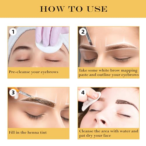 White Brow Contour Paste, Eyebrow Mapping Paste for Eyebrows Design, Draw or Sketch The Shape, Eyebrow Tinting Tool for Micropigmentation