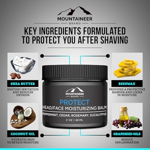Mountaineer Brand Natural Head & Face Balm for Men, 2oz