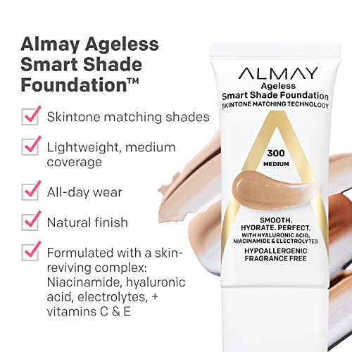 Almay Smart Shade Anti-Aging Foundation | Hyaluronic Acid & Niacinamide