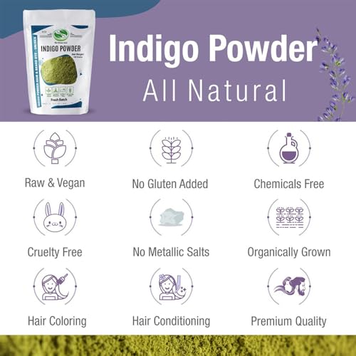 200g Indigo Powder Natural Hair Dye by The Henna Guys