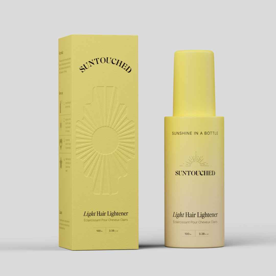 Suntouched Beach Blonde Hair Lightener - Citrus & Chamomile Highlighting Spray for Vegan Highlights, Cruelty, Paraben, Ammonia & Bleach-Free, 3.38 FL Oz