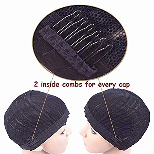 FEEL ME Braided Crochet Wig Cap for Cornrow Sew-In - Medium