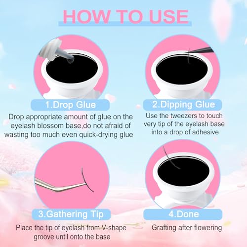 NXJ INFILILA Glue Rings, 600PCS Disposable Lash Extension Supplies, Adjustable Plastic Holder Rings for Beauty, Convenient for Makeup, Nail Art, Tattoo