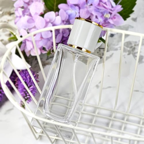 2 Pack 50ml Glass Perfume Spray Bottles with 3 Dispensers