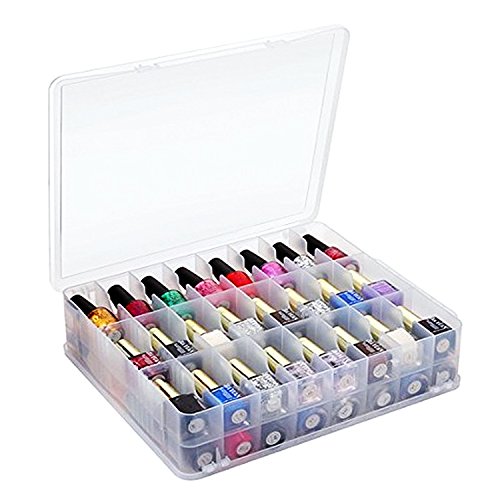 Nail Polish Holder Organizer for 48 Bottles with Adjustable Dividers