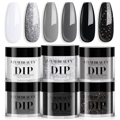 AZUREBEAUTY 6-Color Dip Powder Nail Starter Kit - No UV Lamp Needed