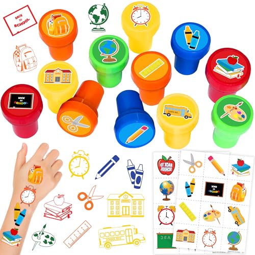 36-Piece Back to School Party Favors - Stamps & Tattoos