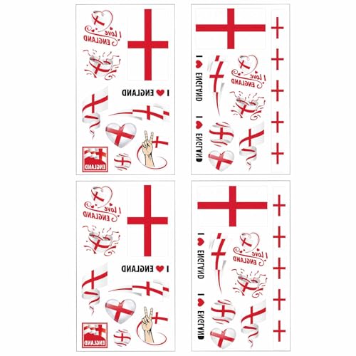 40 Pcs World Flag Temporary Tattoos, Waterproof Face Stickers