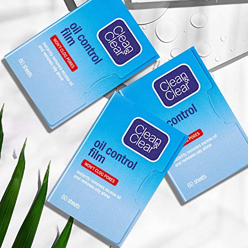 Oil Control Film Replacment for Clean & Clear Oil-Absorbing Sheets,6pk(total 360 sheets) Oil Blotting Sheets for Face,9% Larger,Makeup Friendly High-performance Handy Face Blotting Paper for Oily Skin