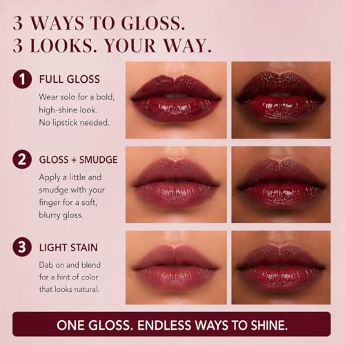 Power Gloss Bold Merlot - Vegan Lip Gloss with Hyaluronic Acid