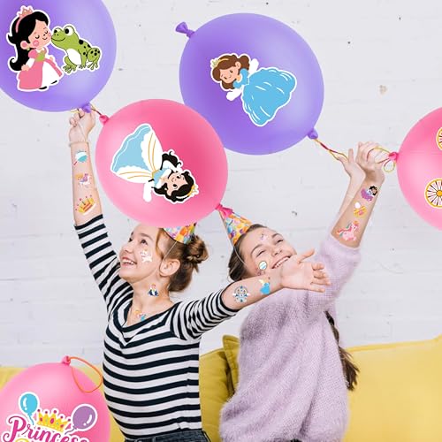 Princess Party Favors Set - 72 Pieces with Punch Balloons & Tattoos