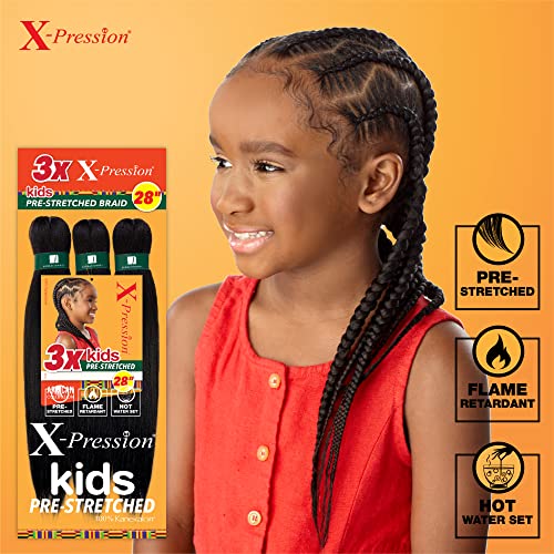 Sensationnel African Collection 3X X-Pression Pre-Stretched Braid 28" (Kids) (1-pack, 1)