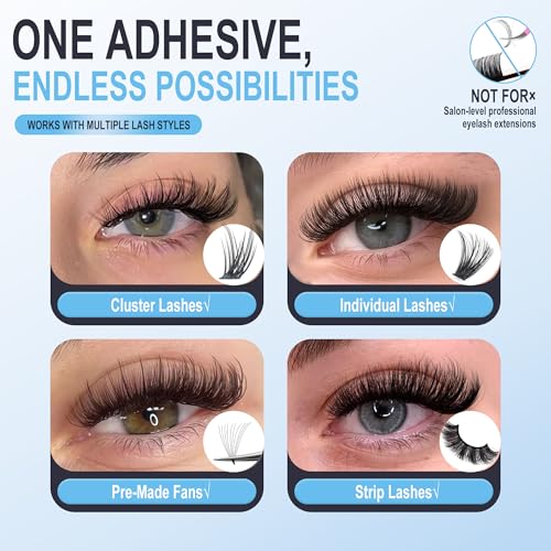 Waterproof Lash Cluster Glue 72H for Sensitive Eyes