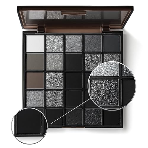 25-Color Smoky Eyeshadow Palette – Matte, Shimmer & Glitter