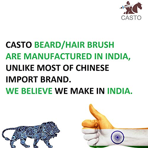 CASTO Beard Brush made with Sheesham Wood with Firm Bristles to Tame and Soften Your Facial Hair