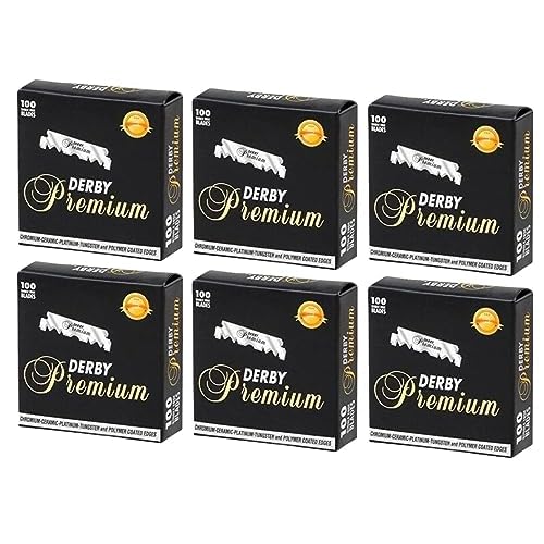 600 "Derby Premium" Single Edge Razor Blades for straight razor
