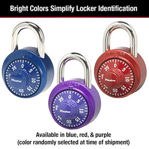 Master Lock 1530DCM Locker Lock Combination Padlock, 1 Pack, Colors may vary