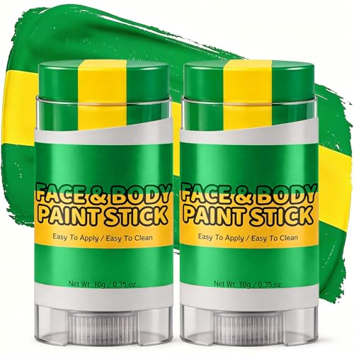 2PCS 3-in-1 Face Paint Sticks - Sweat-Proof Sports & Events
