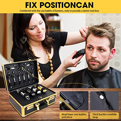 Barber Tool Case with Lock | Double Layer Aluminum Storage Box