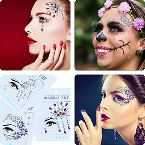 Face Jewels Rhinestone Stickers & Chunky Glitter Set