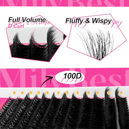MilyBest Lash Clusters Kit 10-18mm Wispy Volume Reusable
