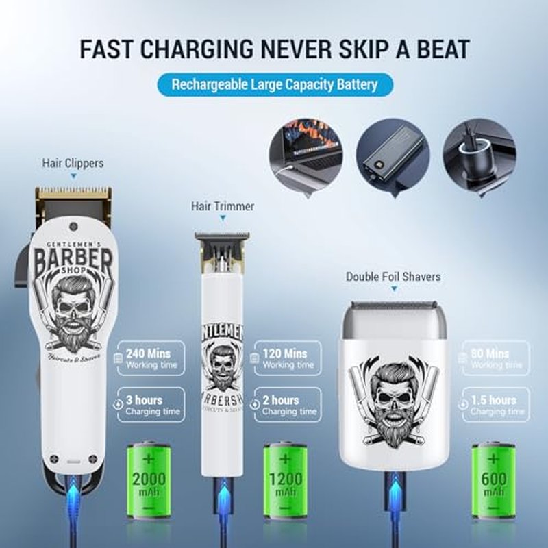 BESTBOMG Hair Clippers Grooming Kit - Clipper, Trimmer & Shaver Set