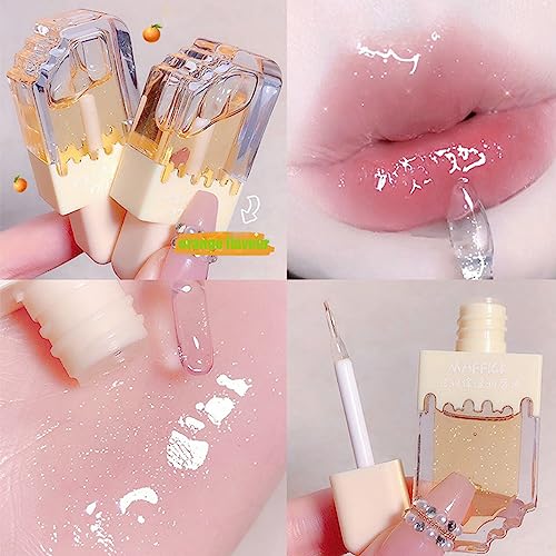 Clear Shimmer Lip Gloss Set - 3Pc Hydrating Lip Oil Kit