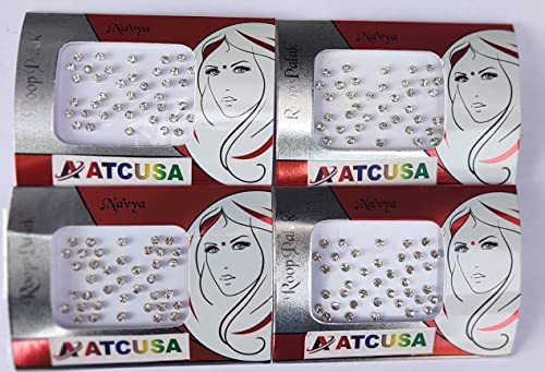ATCUSA 140+ Crystal Bindi Dots 3mm - Self-Adhesive Face Jewels
