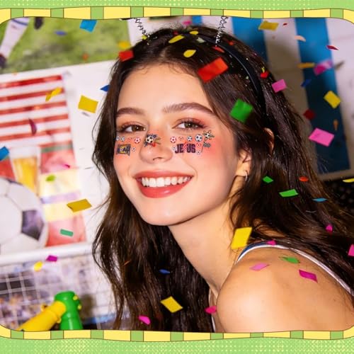 10 Sheets World Cup Soccer Face Stickers Temporary Tattoos