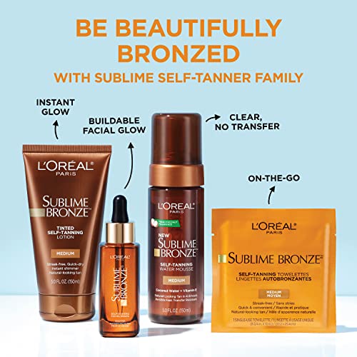 L'Oreal Paris Sublime Bronze Self Tanning Towelettes, 6 Ct