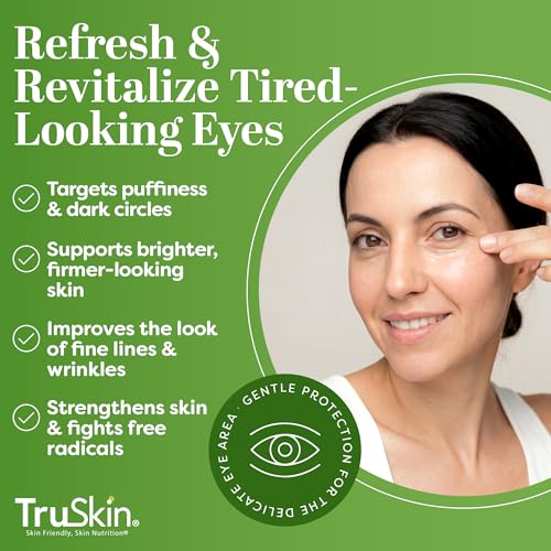 TruSkin Peptide Eye Cream Gel | Dark Circles & Fine Lines, 0.5oz