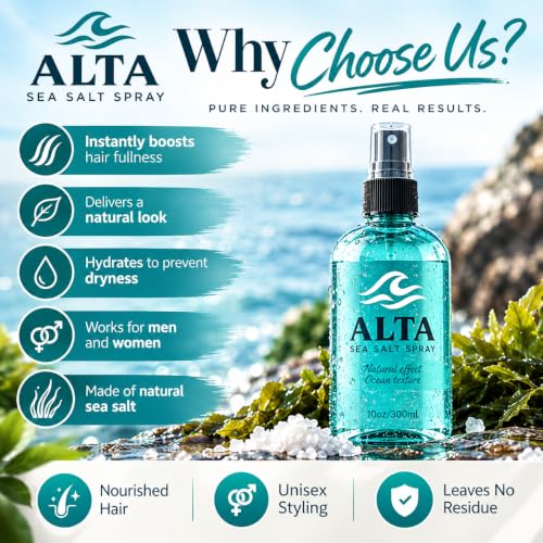 ALTA Sea Salt Spray for Hair – Texturizing & Volumizing Beach Waves, Natural Hold