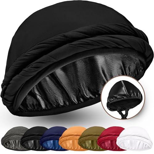 Silk Satin Lined Halo Turban Head Wrap for Men & Women