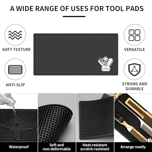 Barber Mat Non-Slip Silicone 12x6 for Clippers