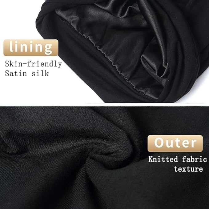 Satin Bonnet Sleep Cap with Adjustable Strap - Frizz Control