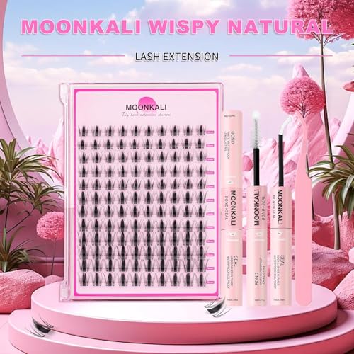 MOONKALI Wispy Lash Clusters Kit - 10-16MM CC Curl Extensions