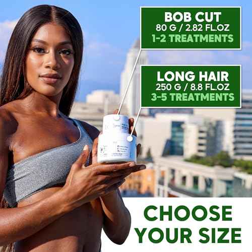 AFRO BRAZILIAN BONDOX Hair Relaxer Alternative ? Extra Strong Thermal Hair Mask 8.8oz for Damaged Hair ? Straightening Treatment for All Hair Types, Especially Afro 4A 4B 4C ? With Almond Oil, Shea Bu
