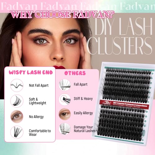 FADVAN 80D Lash Clusters 238PCS - DIY Eyelash Extensions
