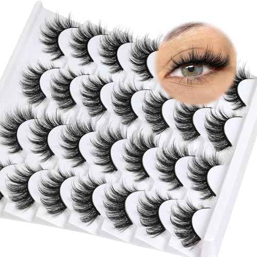 Veleash Natural Lashes Cat Eye Lash Eyelashes Natural Look Soft Strip Lashes Faux Mink Eyelashes Look Like Lash Extensions Effect C Curl Manga Eyelash Fluffy Short Eye 14 Pairs Pack (Pixie)